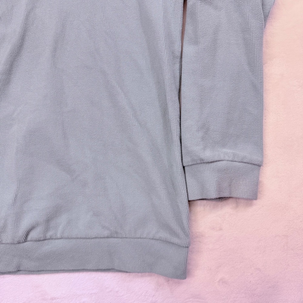 Marc New York Mens Quarter Zip Ribbed Pullover Sage Green Corduroy Sweatshirt M - Picture 8 of 12